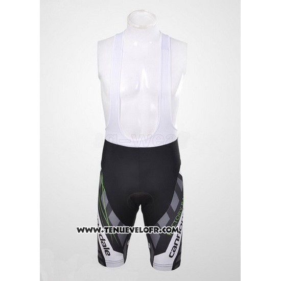 2012 Maillot Ciclismo Cannondale Noir et Blanc Manches Courtes et Cuissard